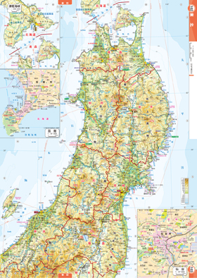 見本2 東北6県が一望できる